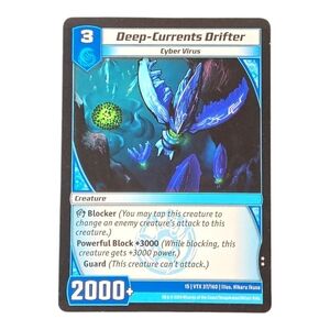 Deep-Currents Drifter Trading Card - Blue and Black Design